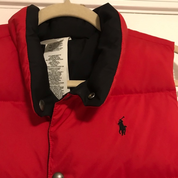 Polo Ralph Lauren reversable vest black/red size M 10/12 new without tag - Picture 7 of 14